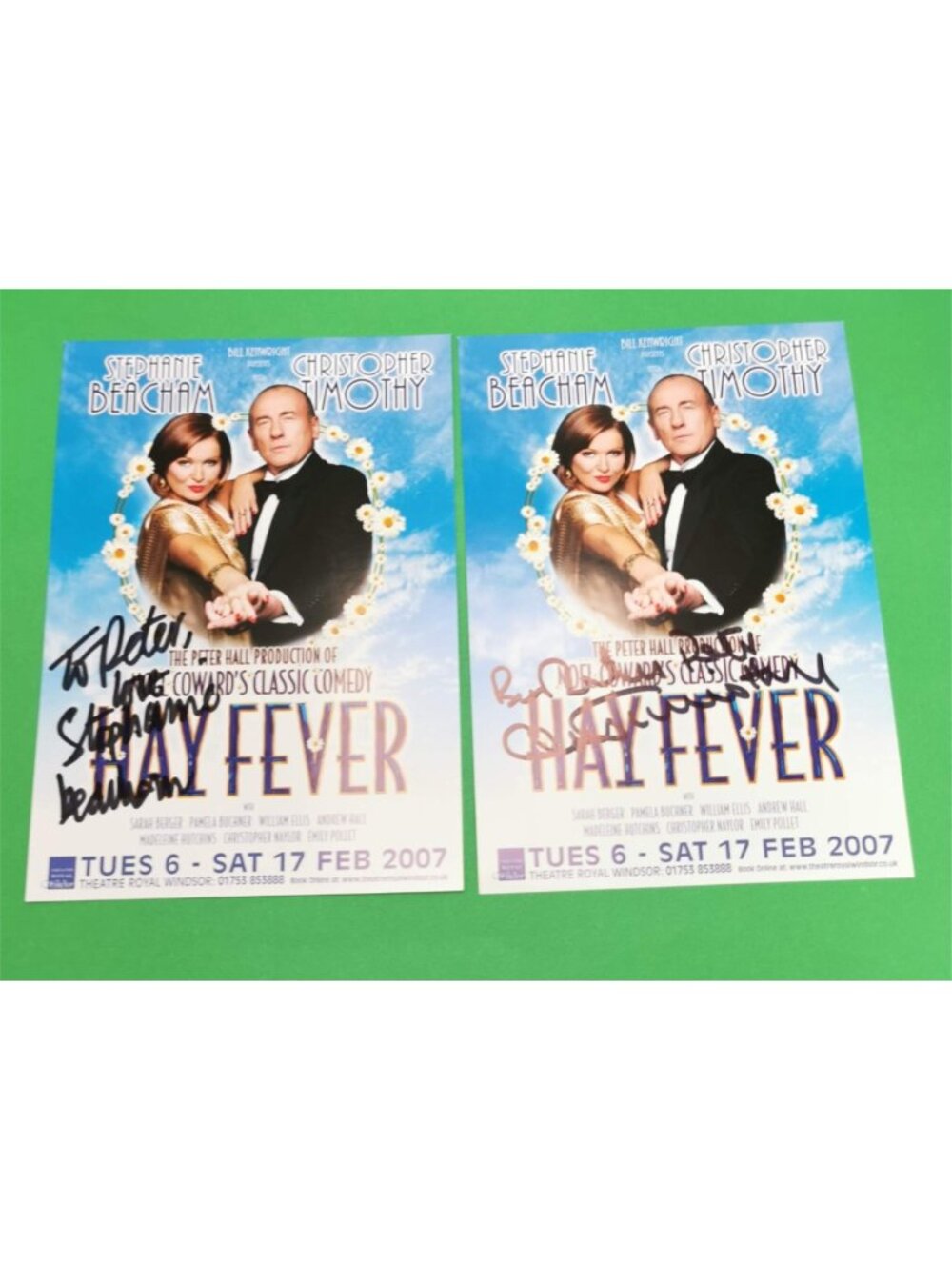 Westend Theater Royale  London Hayfever 2007 Hand Bill Lot 2 Stephanie Becham UK